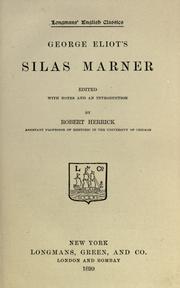 Silas Marner. (1899, Longmans, Green)